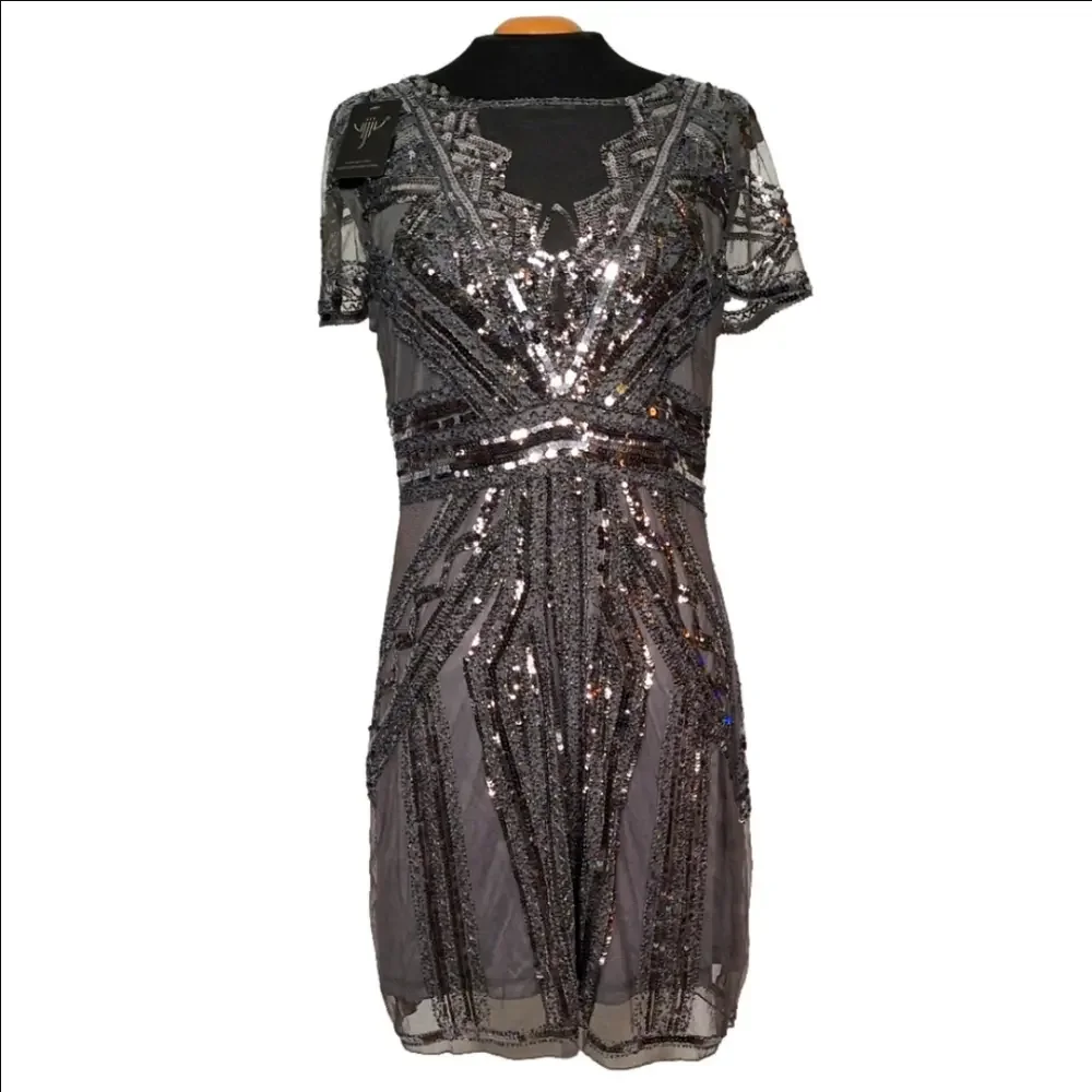 NWT. Vision For Innovation Beaded Dress -szL